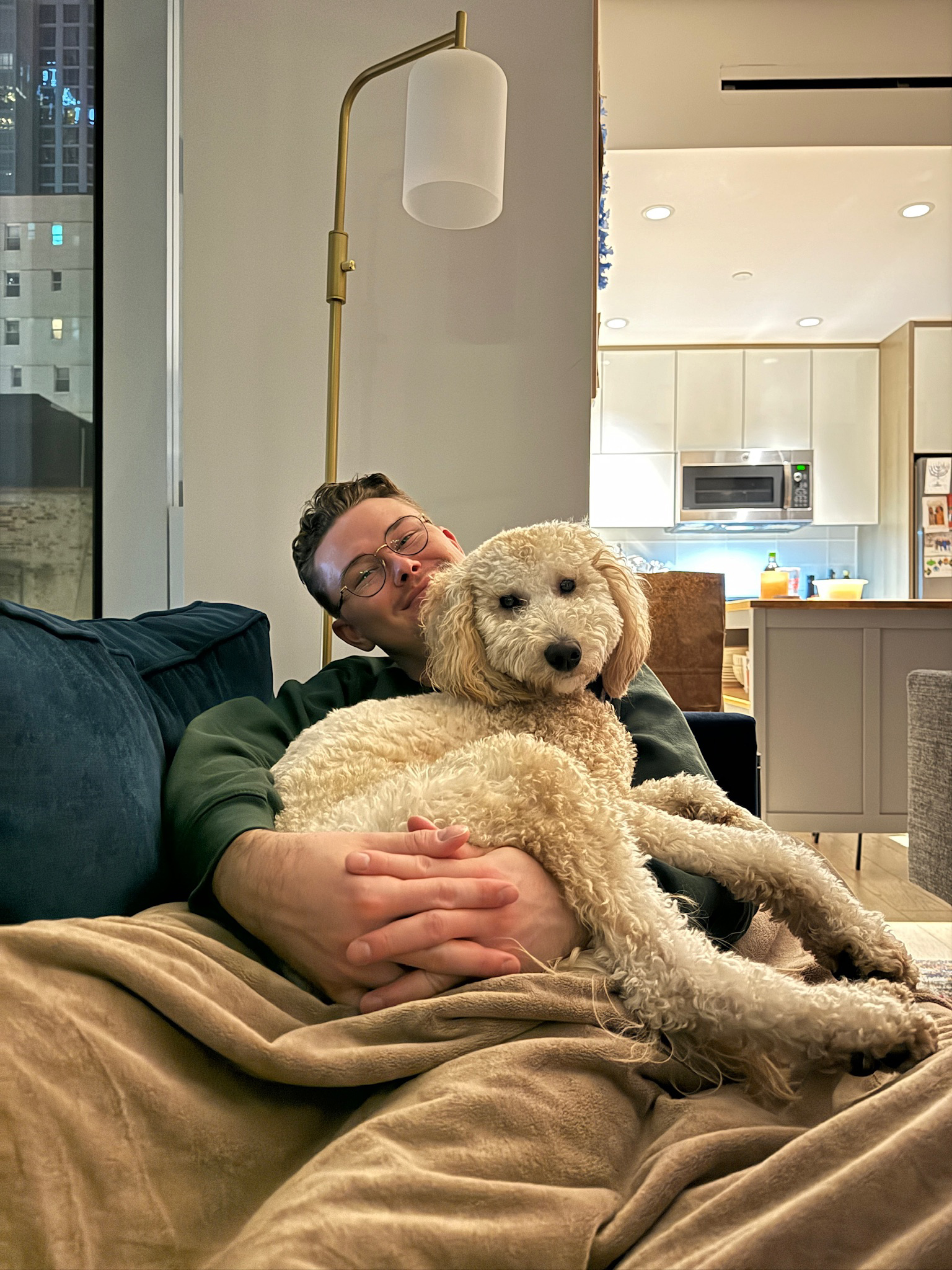Caleb and Sadie on the couch