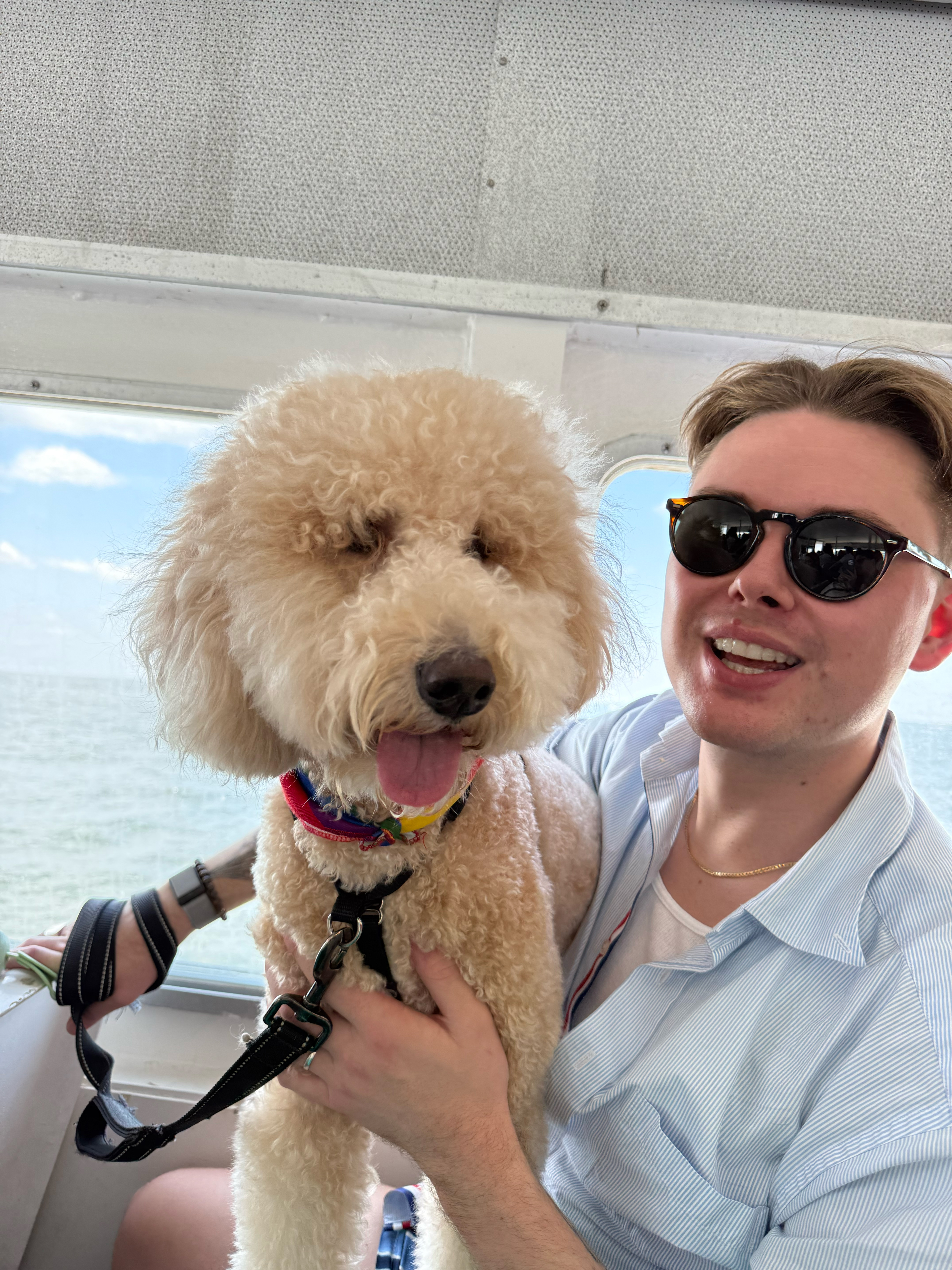 Sadie on the Fire Island ferry