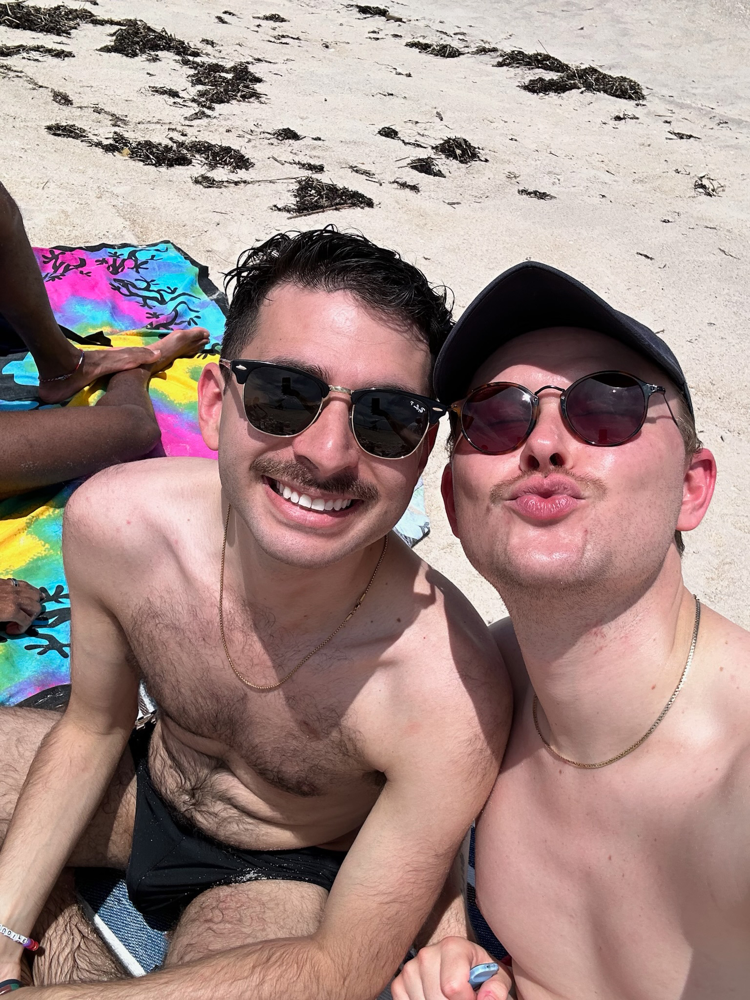 Fire Island beach selfie